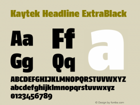 Kaytek Headline ExtraBlack Version 1.00图片样张