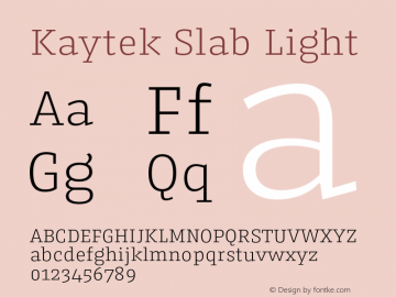 Kaytek Slab Light Version 1.00图片样张