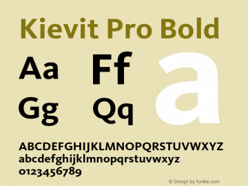 Kievit Pro Bold Version 7.700, build 1040, FoPs, FL 5.04图片样张