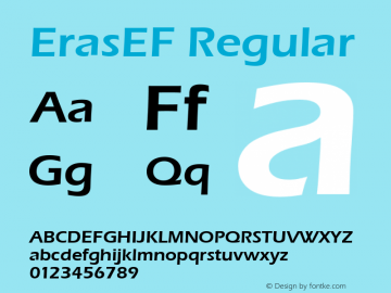 ErasEF Regular 001.000 Font Sample