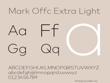 Mark Offc Extra Light Version 7.504; 2013; Build 1022图片样张