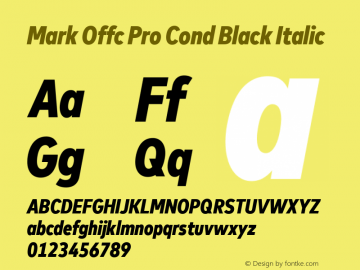 Mark Offc Pro Cond Black Italic Version 7.504; 2015; Build 1021图片样张