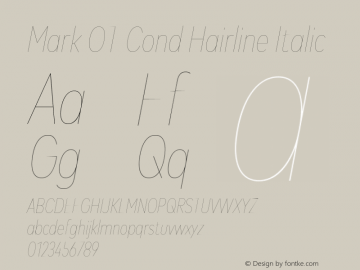 Mark OT Cond Hairline Italic Version 7.60图片样张