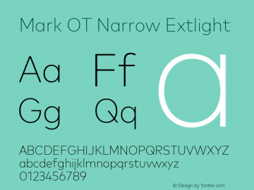 Mark OT Narrow Extlight Version 7.60图片样张