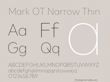 Mark OT Narrow Thin Version 7.60图片样张