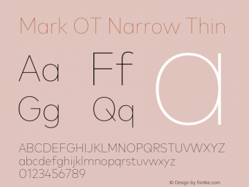 Mark OT Narrow Thin Version 7.60图片样张