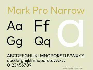 Mark Pro Narrow Version 7.60图片样张