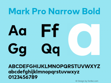 Mark Pro Narrow Bold Version 7.60图片样张
