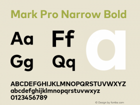 Mark Pro Narrow Bold Version 7.60图片样张