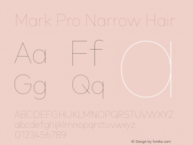 Mark Pro Narrow Hairline Version 7.60图片样张