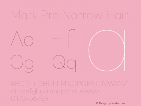 Mark Pro Narrow Hairline Version 7.60图片样张