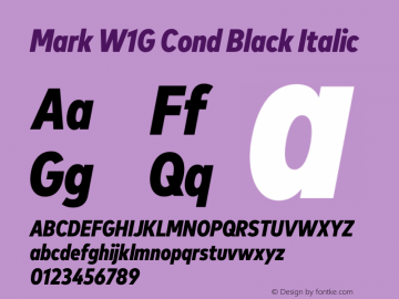 Mark W1G Cond Black Italic Version 1.00, build 9, g2.6.4 b1272, s3图片样张
