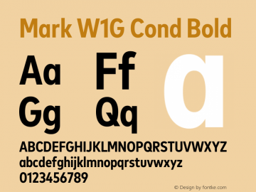 Mark W1G Cond Bold Version 1.00, build 9, g2.6.4 b1272, s3图片样张