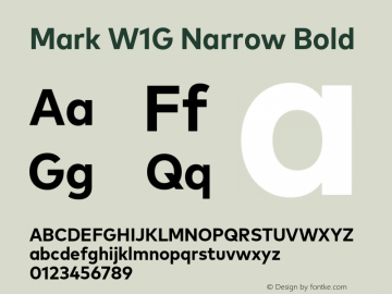 Mark W1G Narrow Bold Version 1.00, build 8, g2.6.4 b1272, s3图片样张
