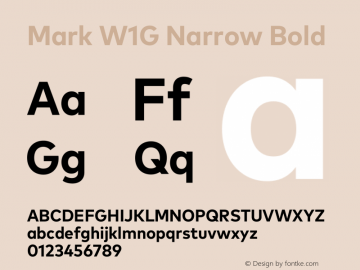 Mark W1G Narrow Bold Version 1.00, build 8, g2.6.4 b1272, s3图片样张