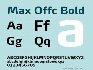 Max Offc Bold Version 7.504; 2011; Build 1022图片样张