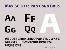 Max SC Offc Pro Cond Bold Version 7.504; 2014; Build 1021图片样张