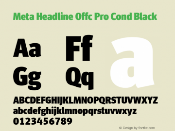 Meta Headline Offc Pro Cond Black Version 7.504; 2012; Build 1020图片样张