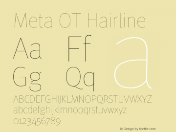 Meta OT Hairline Version 7.600, build 1027, FoPs, FL 5.04图片样张