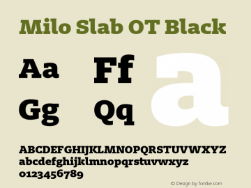 Milo Slab OT Black Version 7.600, build 1028, FoPs, FL 5.04图片样张