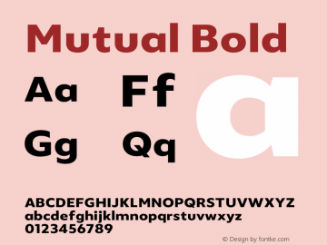 Mutual Bold Version 1.00图片样张