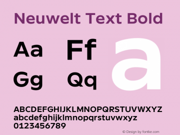 Neuwelt Text Bold Version 1.00, build 19, g2.6.2 b1235, s3图片样张
