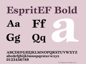 EspritEF Bold 001.000 Font Sample