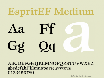 EspritEF Medium 001.000 Font Sample