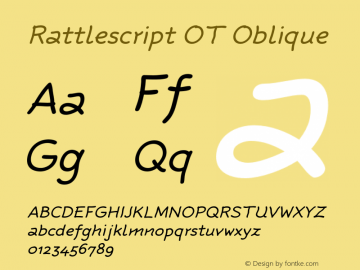 RattlescriptOT-Oblique Version 7.504; 2010; Build 1001图片样张