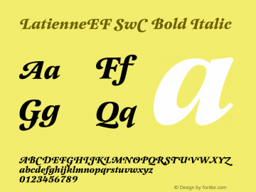 LatienneEF SwC Bold Italic 001.000图片样张