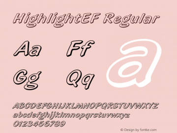 HighlightEF Regular 001.001 Font Sample