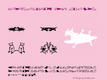 QuadruPetsEF Cats Regular 001.000 Font Sample