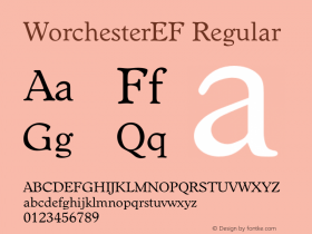 WorchesterEF Regular 001.000 Font Sample