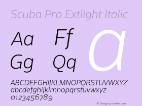 ScubaPro-ExtlightItalic Version 7.504; 2012; Build 1021图片样张