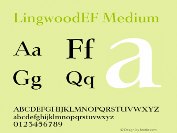 LingwoodEF Medium 001.000 Font Sample