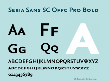 Seria Sans SC Offc Pro Bold Version 7.504; 2010; Build 1020图片样张