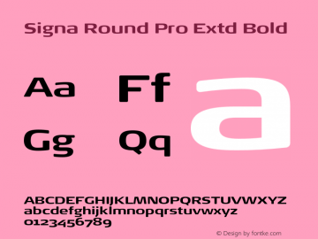 Signa Round Pro Extd Bold Version 7.504; 2017; Build 1028图片样张