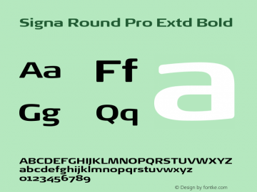 Signa Round Pro Extd Bold Version 7.504; 2017; Build 1023图片样张