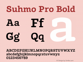 Suhmo Pro Bold Version 7.60图片样张