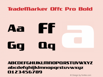 TradeMarker Offc Pro Bold Version 7.504; 2012; Build 1020图片样张