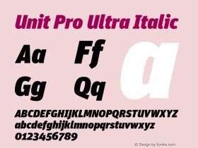 Unit Pro Ultra Italic Version 7.600, build 1027, FoPs, FL 5.04图片样张