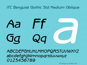 ITC Benguiat Gothic Std Medium Oblique Version 1.00 Build 1000图片样张