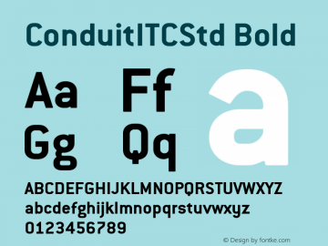 ConduitITCStd-Bold Version 1.10图片样张