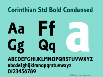 CorinthianStd-BoldCondensed Version 2.000图片样张