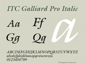 GalliardPro-Italic Version 1.000 Build 1000图片样张