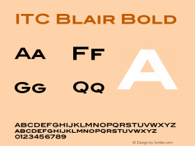 ITC Blair Bold Version 1.91图片样张