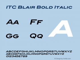 ITC Blair Bold Italic Version 1.81图片样张