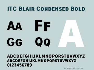 ITC Blair Condensed Bold Version 1.81图片样张