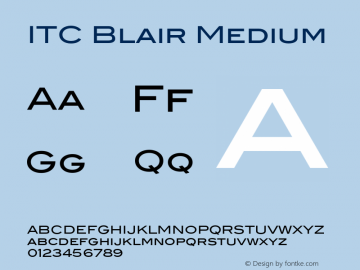 ITC Blair Medium Version 1.91图片样张