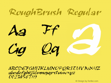 RoughBrush Regular v.1.1  April 1996图片样张